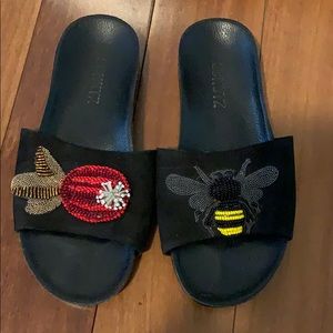 Schutz beaded slide on